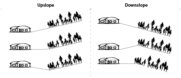 Effective slope under classified vegetation